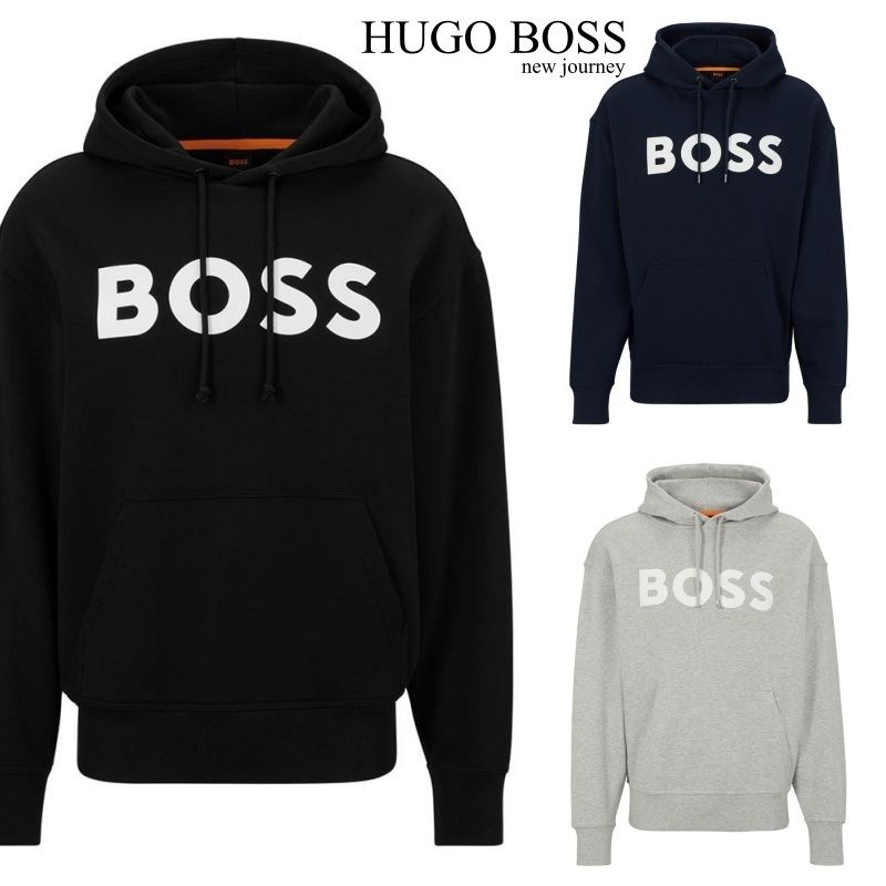 新品 HUGO BOSS ロゴ フーディ パーカー 大谷翔平 ネイビー S