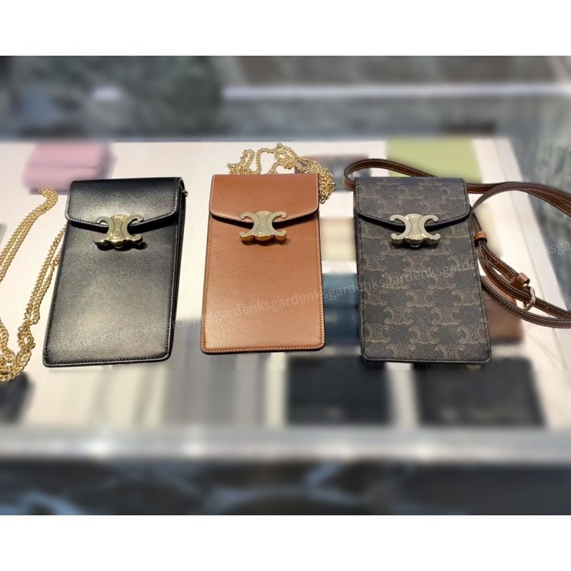 CELINE】TRIOMPHE バーティカル モバイルポーチ (CELINE/iPhone