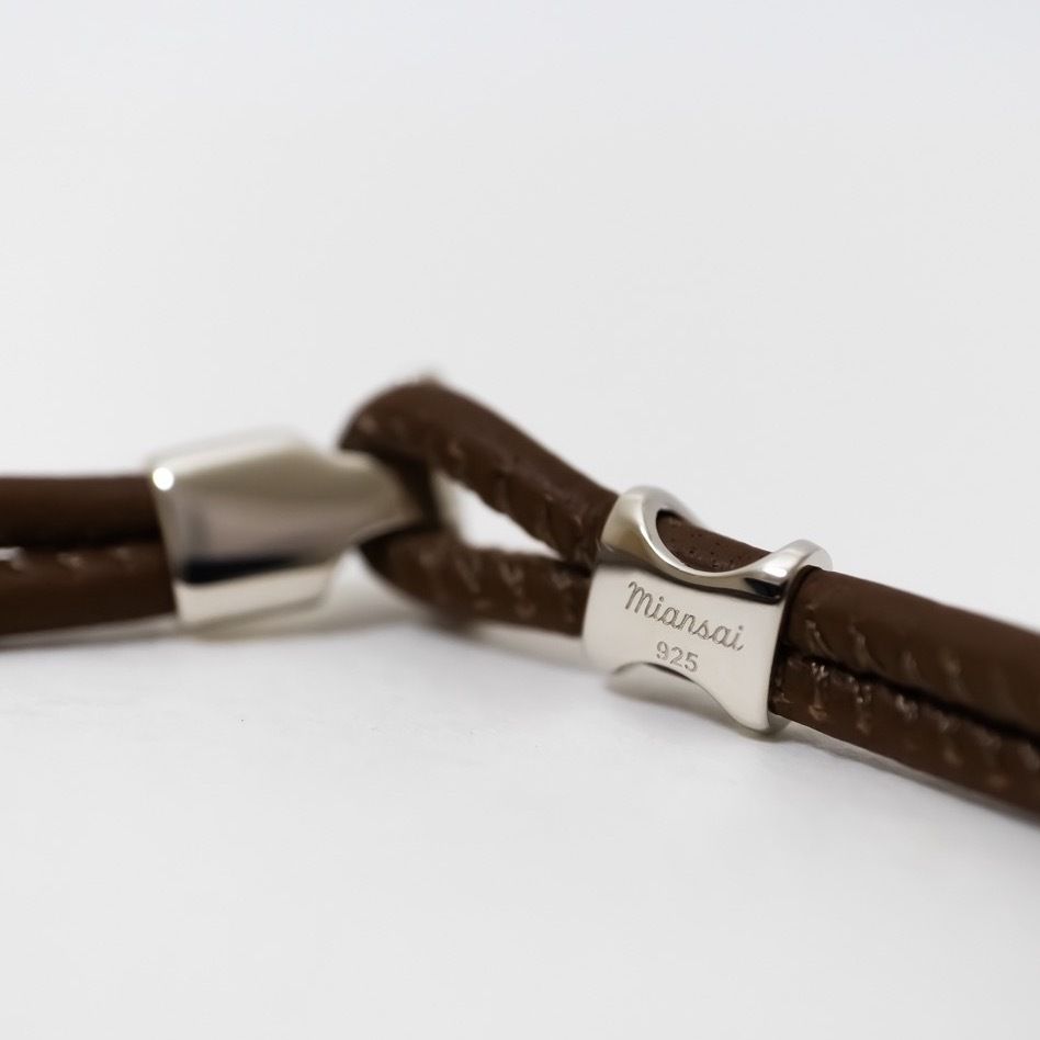 【MIANSAI】Orson Loop レザーブレスレット ユニセックス 関送込 Orson Loop Leather Bracelet Sterling Silver Men's | Miansai