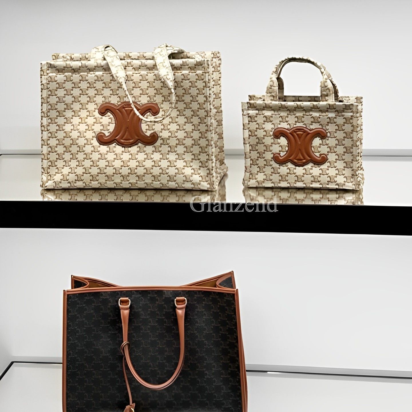 【CELINE】ラージ カバ / トリオンフキャンバス＆カーフスキン 楽天市場】CELINE セリーヌ トートバッグ Large Cabas ラージ