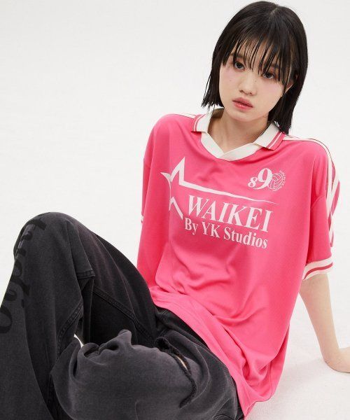 WAI KEI◇Star logo collar jersey half sleeve tshirts (Wai