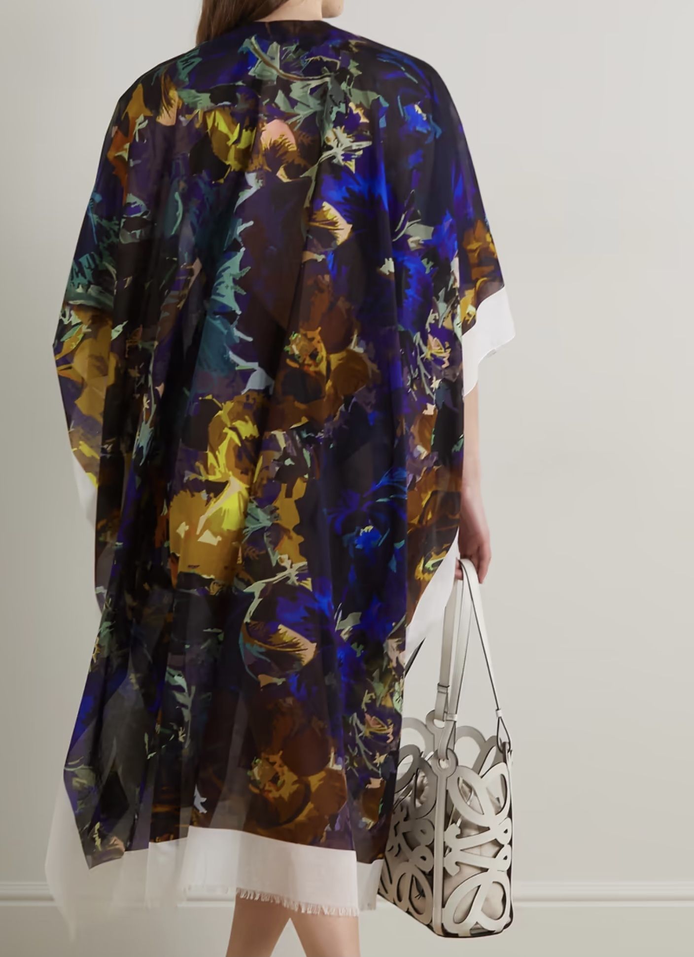 DRIES VAN NOTEN】Floral-print cotton-voile kaftan カフタン