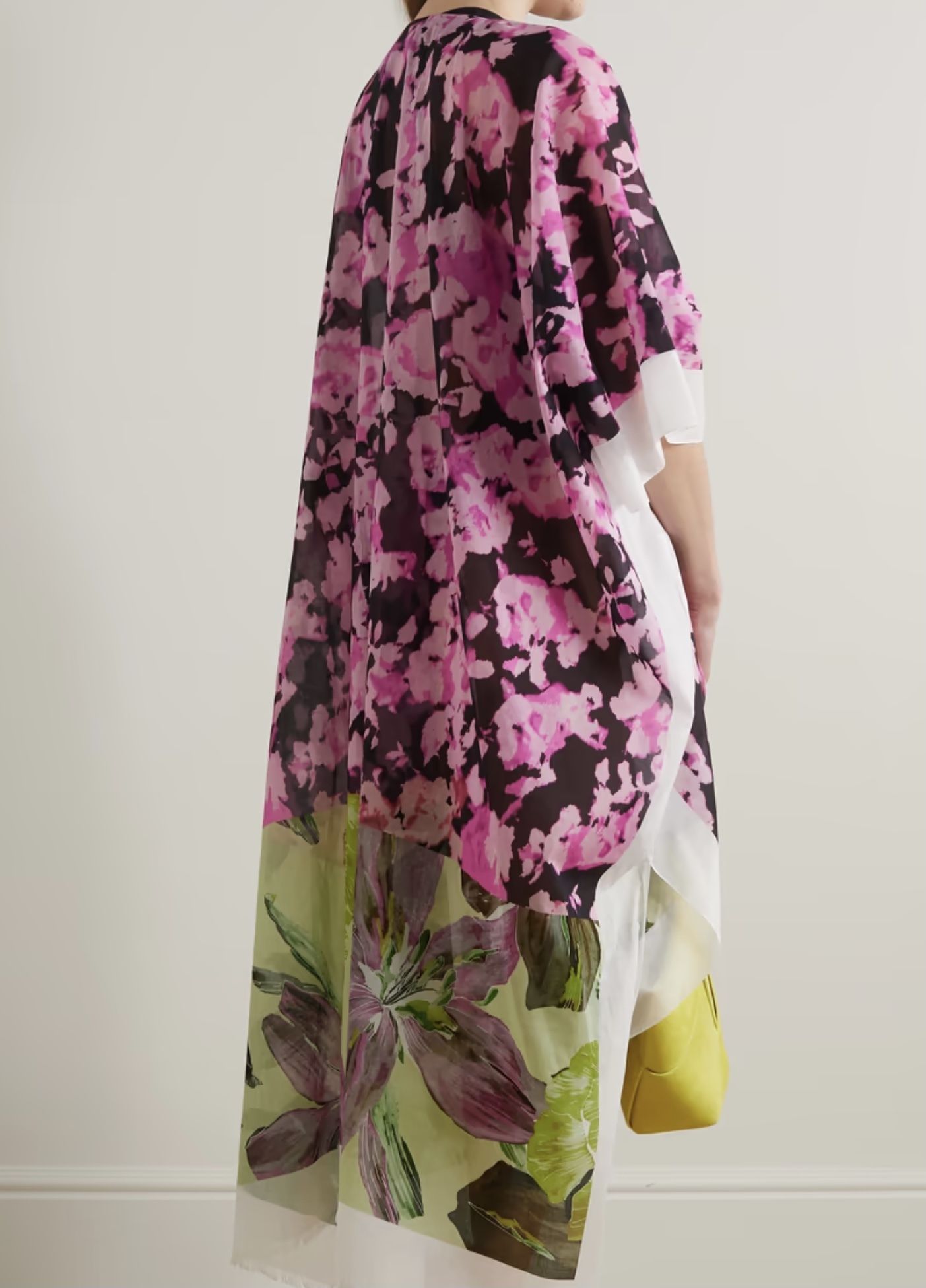 DRIES VAN NOTEN】Floral-print cotton-voile kaftan カフタン