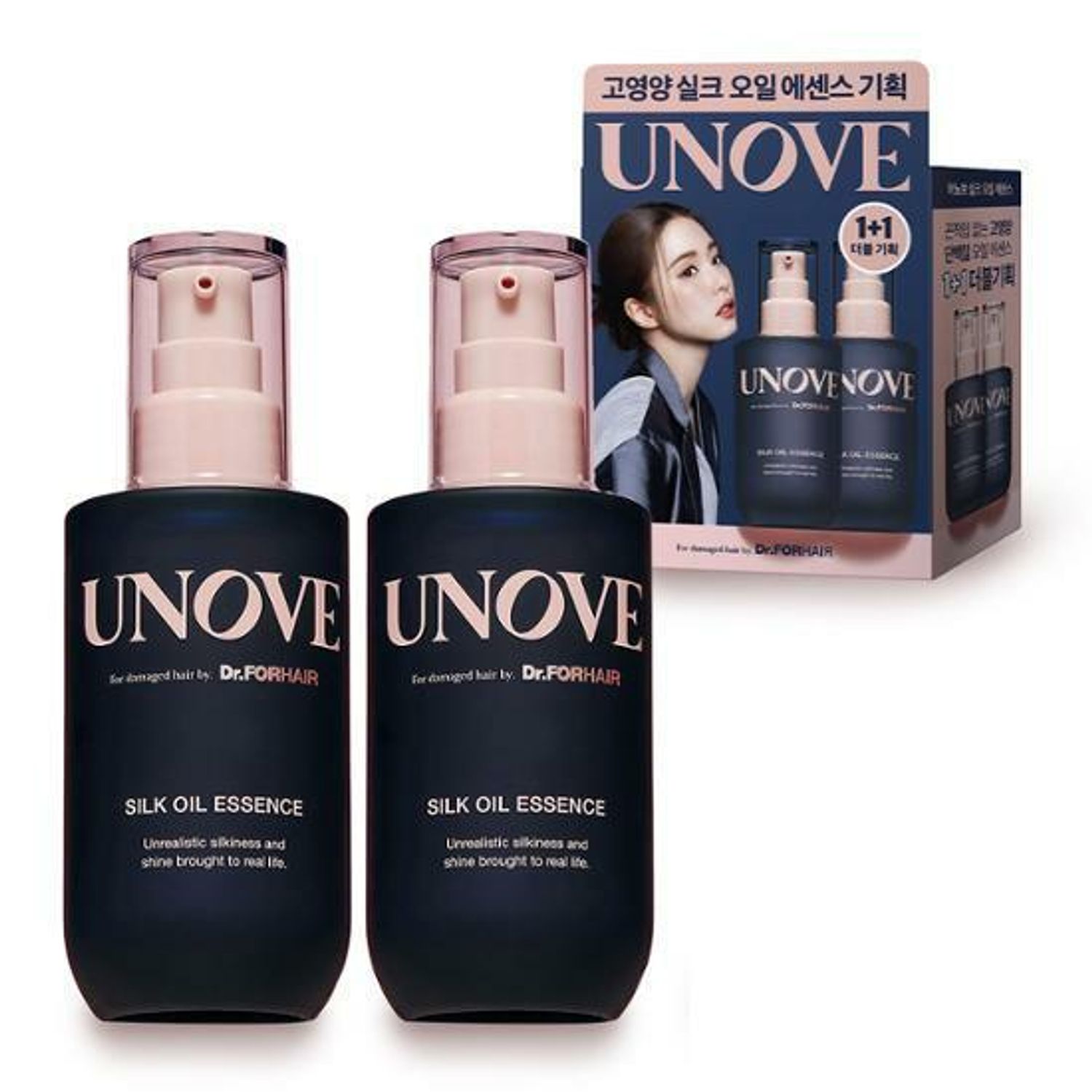 UNOVE] シルク オイル エッセンス 70ml+70ml (ヘアオイル・エッセンス 