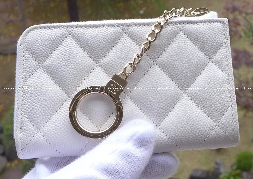 国内即発 CHANEL L字ファスナー キーケース マルチ コインケース