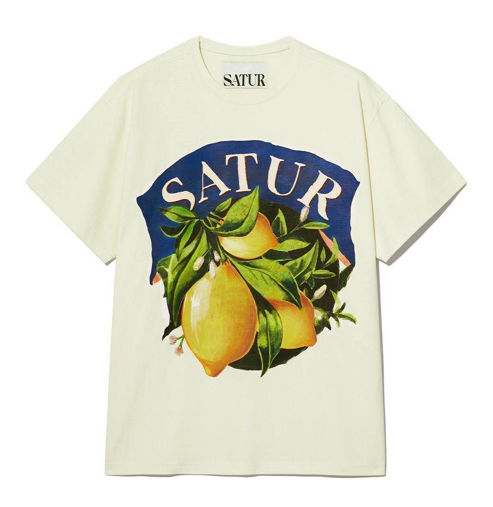 【韓国SATUR セター】Citron Summer Graphic T-Shirt ☆韓国の人気☆【SATUR】☆Citron Summer Graphic T-Shir.t