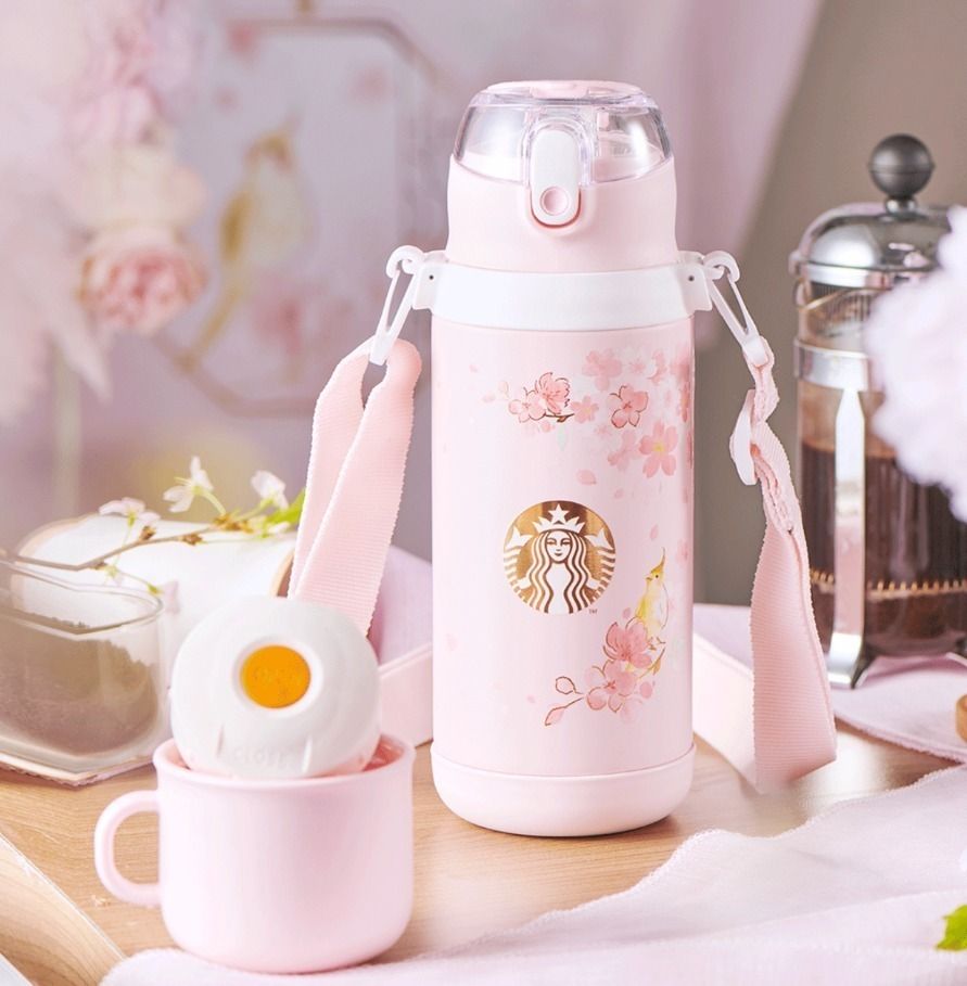 中国スタバ】2022桜 ストロータンブラー 両用カップ付き (Starbucks