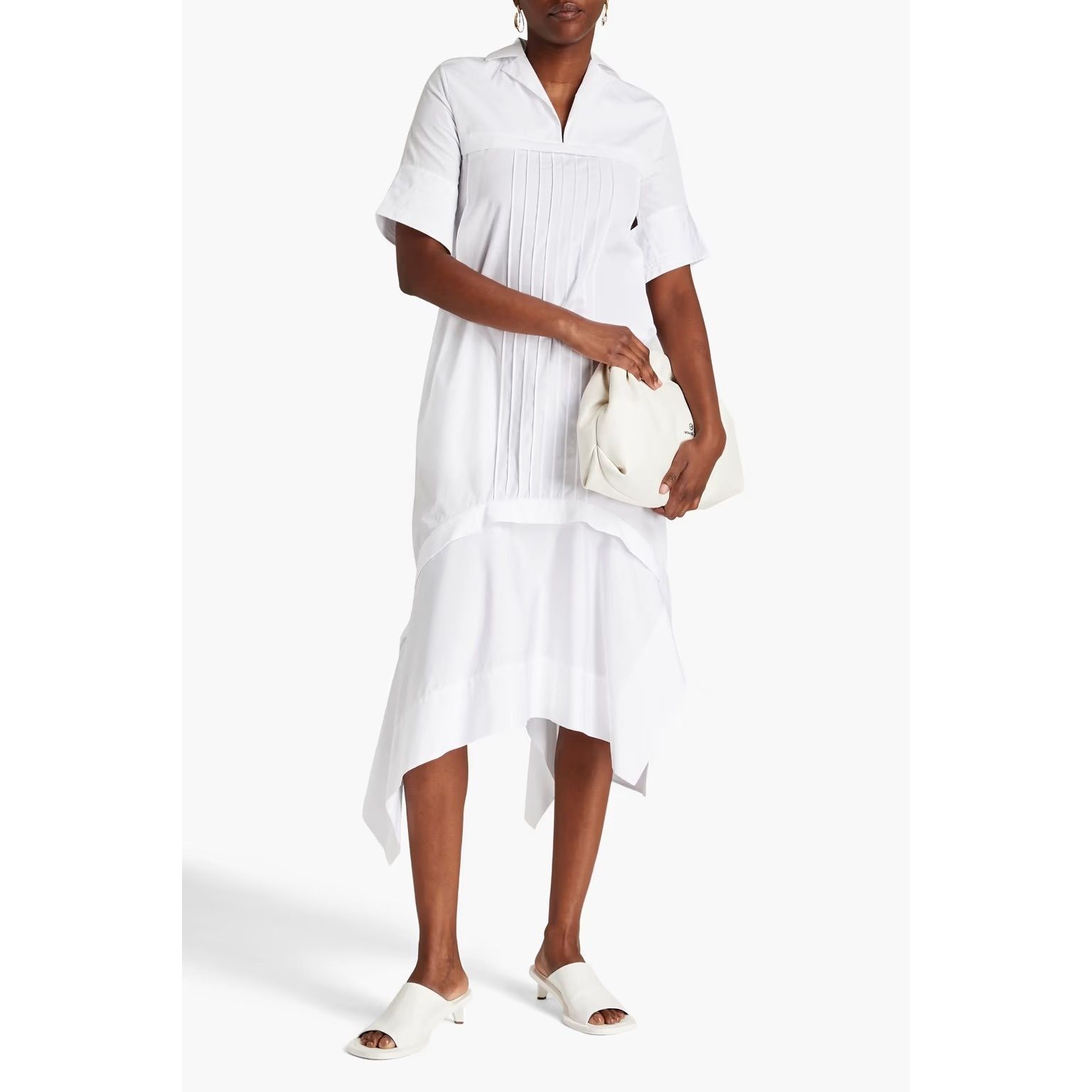 ジルサンダー コットンシャツワンピース ホワイト (Jil Sander