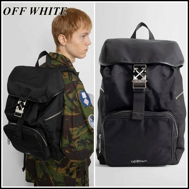 関込】新作◇OFF WHITE オフホワイト◇アローズ バックパック (Off