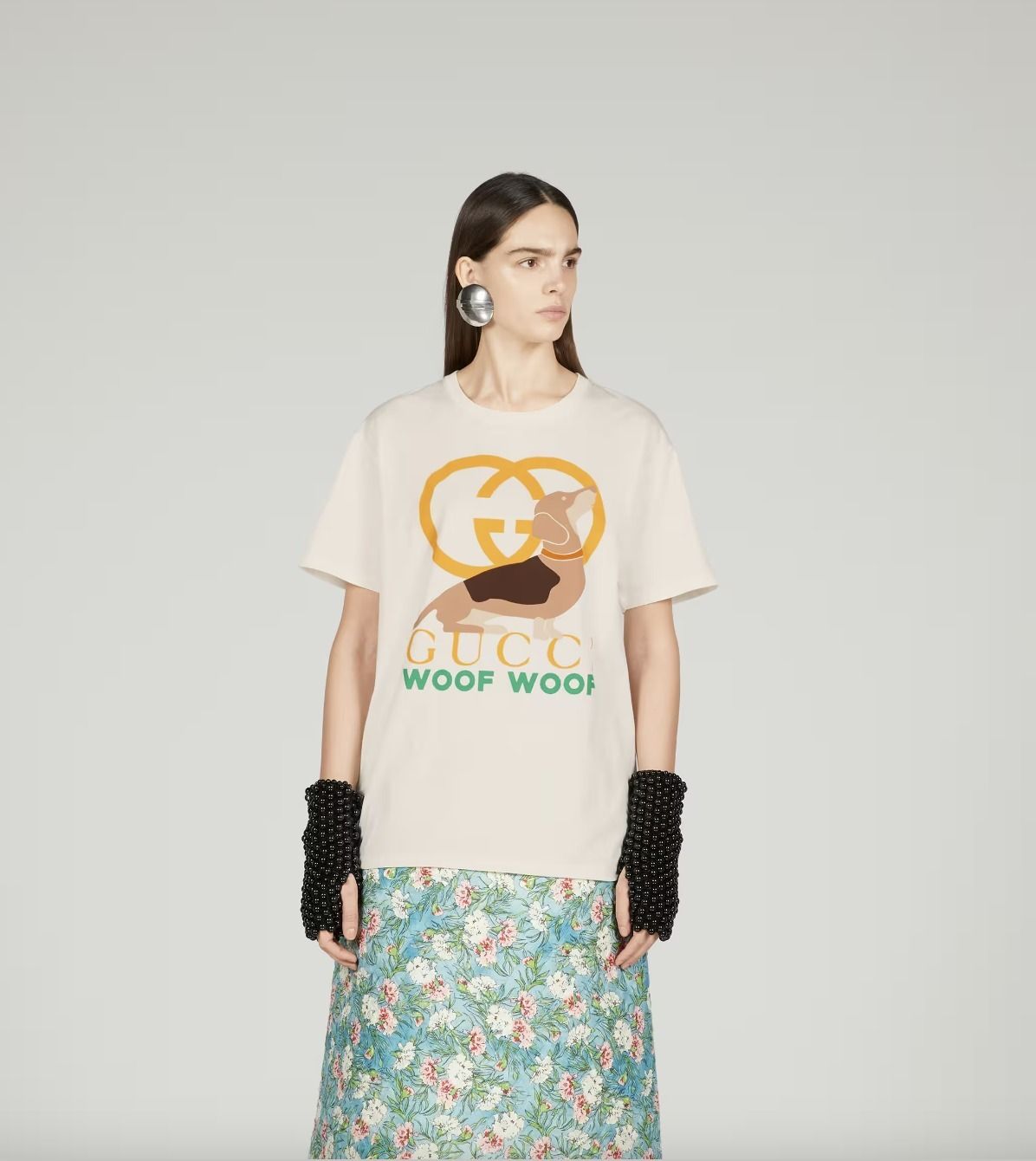 GG printed silk twill crop top in brown - Gucci | Mytheresa