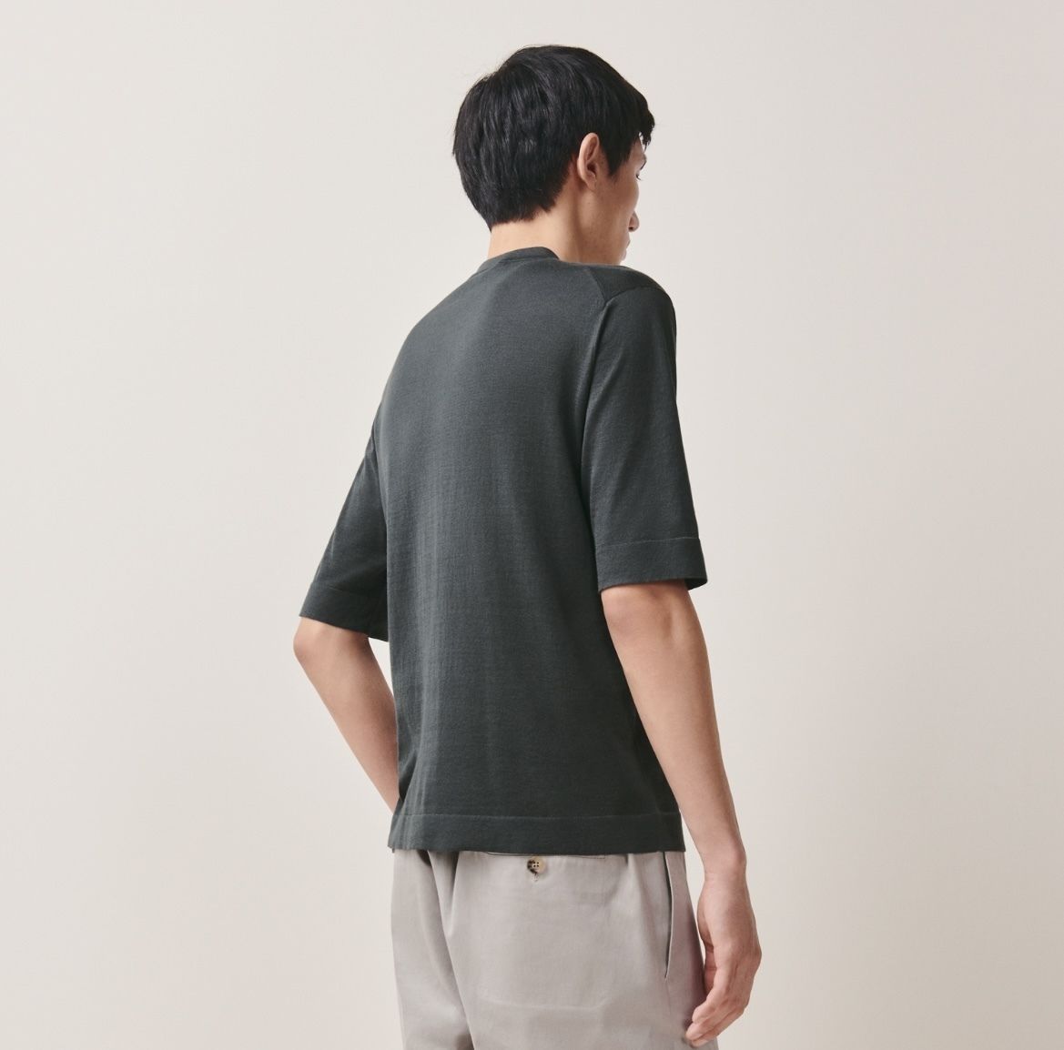 Hermesシンプル☆Maillons en Boucle AeroニットTシャツ Hermesシンプル☆Maillons en Boucle AeroニットTシャツ (HERMES