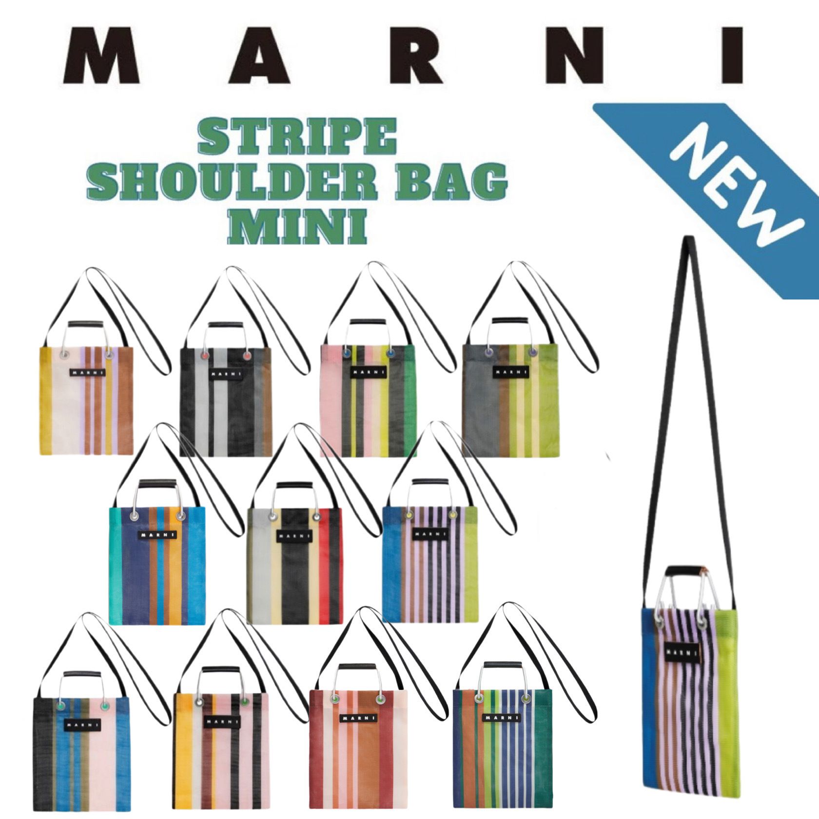 新作】☆MARNI MARKET☆ストライプショルダーバッグ☆mini♪ (MARNI