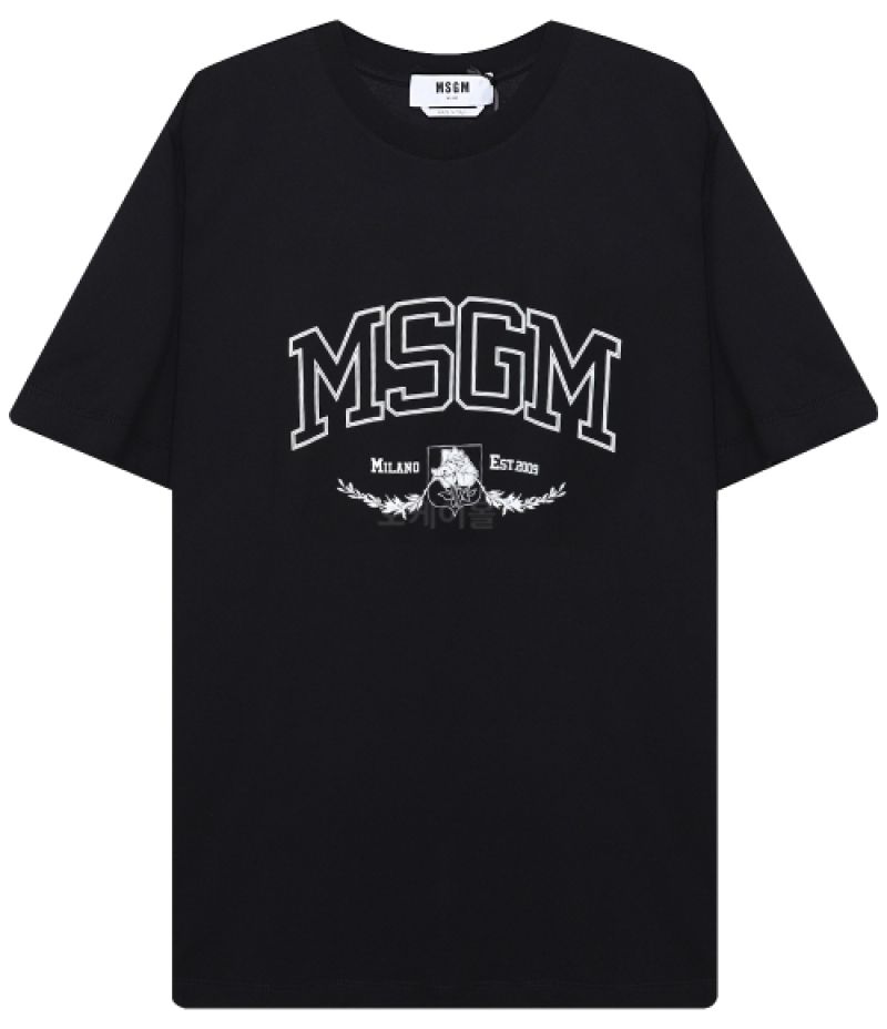 MSGM｜SHORT-SLEEVED ROUND NECK T-SHIRTS (3440MM165 23700
