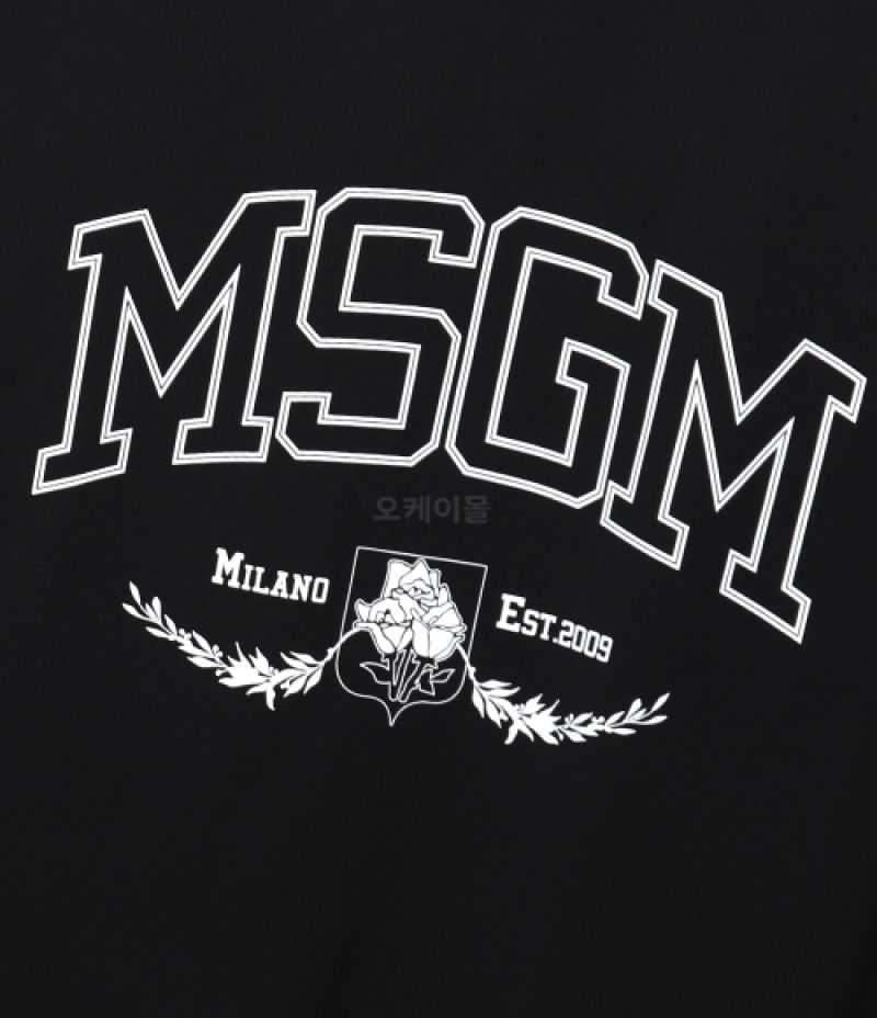MSGM｜SHORT-SLEEVED ROUND NECK T-SHIRTS (3440MM165 23700