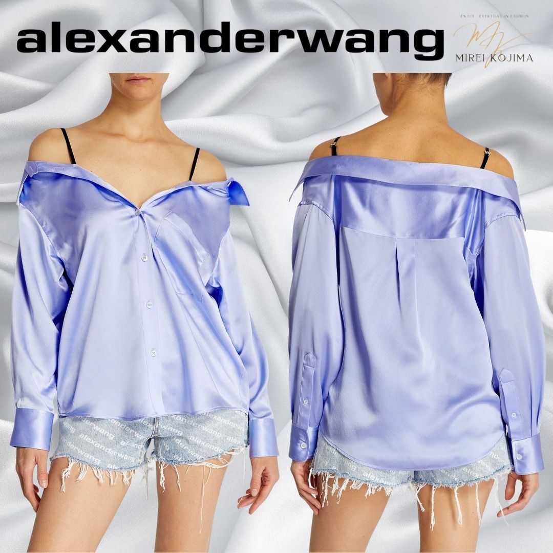 ALEXANDER WANG】シルクオフショルダーシャツ (Alexander Wang