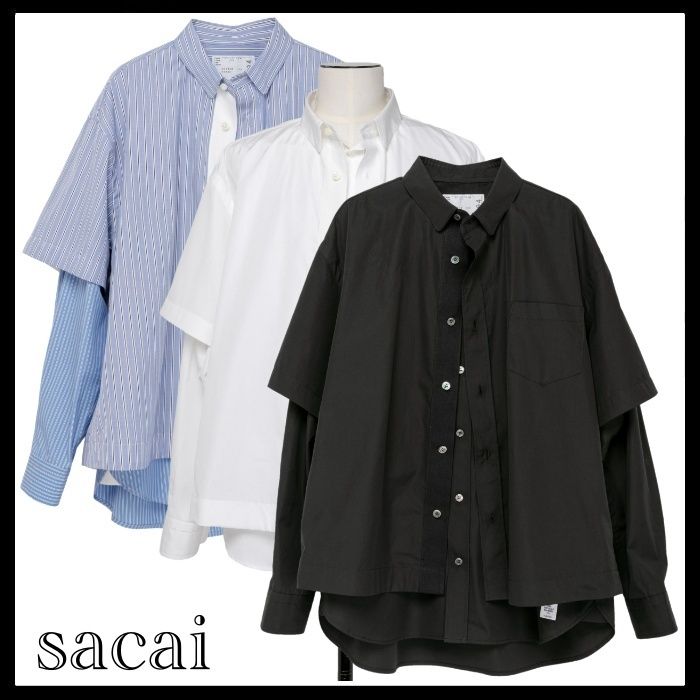 sacai 国内買付 Thomas Mason Cotton Poplin L/S Shirt (sacai/シャツ