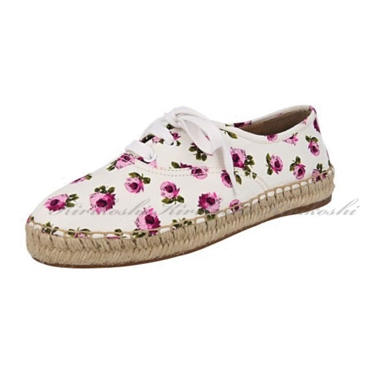 ◇PRADA 23SS 最新作◇花柄 レースアップ◇エスパドリーユ