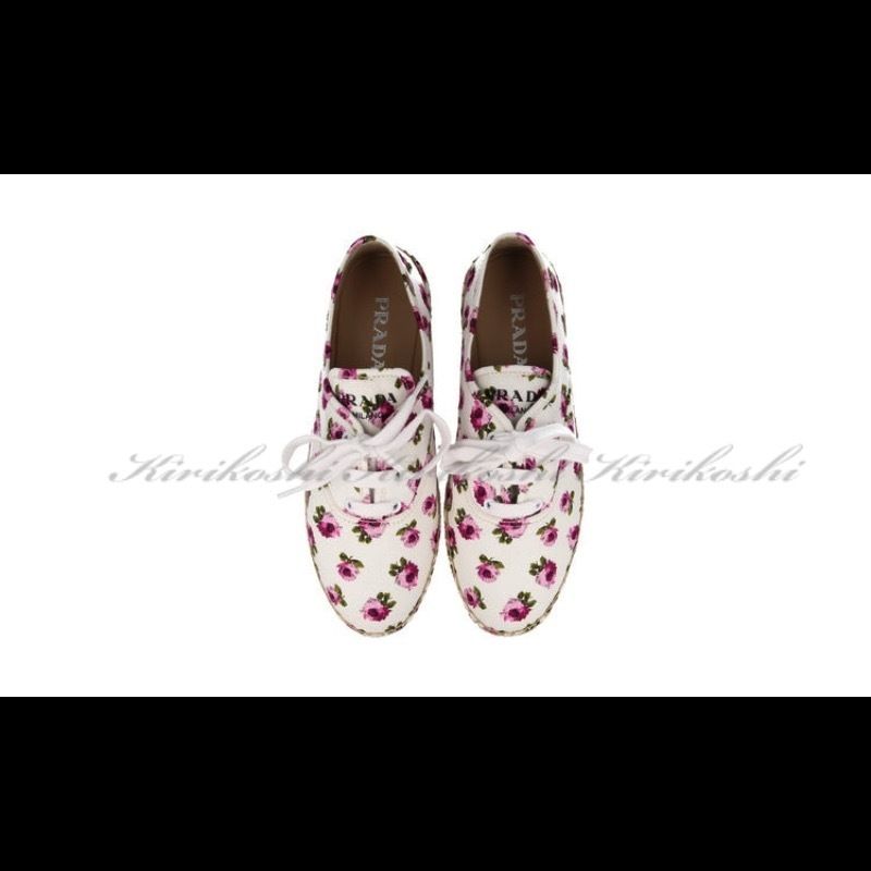 楽天市場】【中古】PRADA 花柄 エスパドリーユ ギャバジン