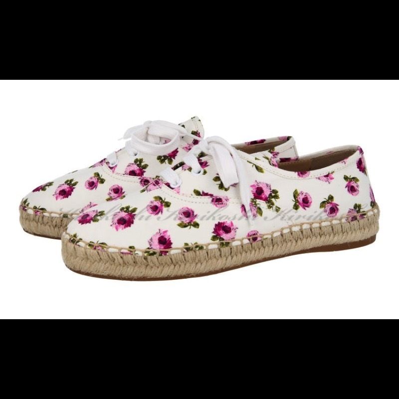 ◇PRADA 23SS 最新作◇花柄 レースアップ◇エスパドリーユ