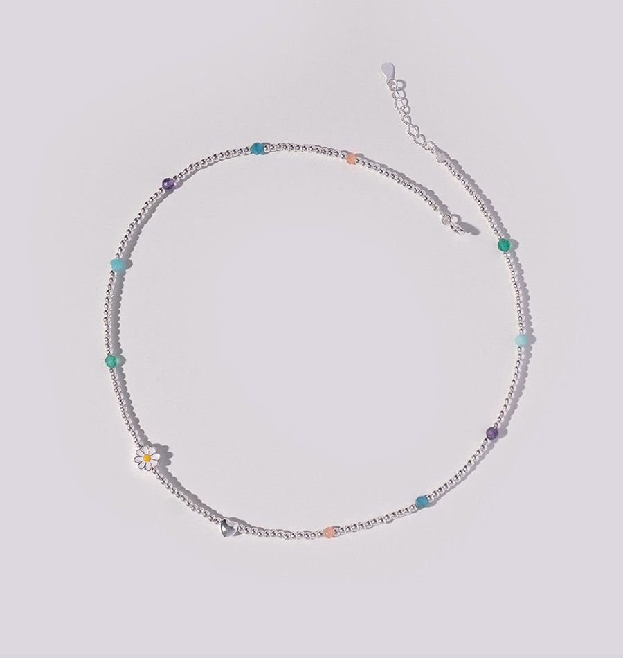 [WING BLING] silver925 RIA Daisy silver-ball Necklace/追跡付 WING BLING] silver925 RIA Daisy silver-ball Necklace/追跡付