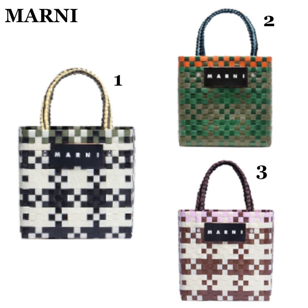 MARNI 可愛い♪MARNI MARKET ジャージーハンドル ミニバスケット-