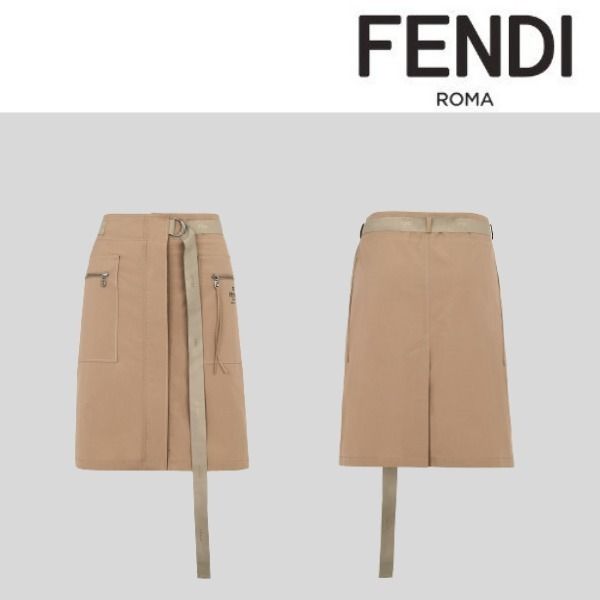 FENDI】Logo cotton skirt ロゴ コットンスカート (FENDI/スカート