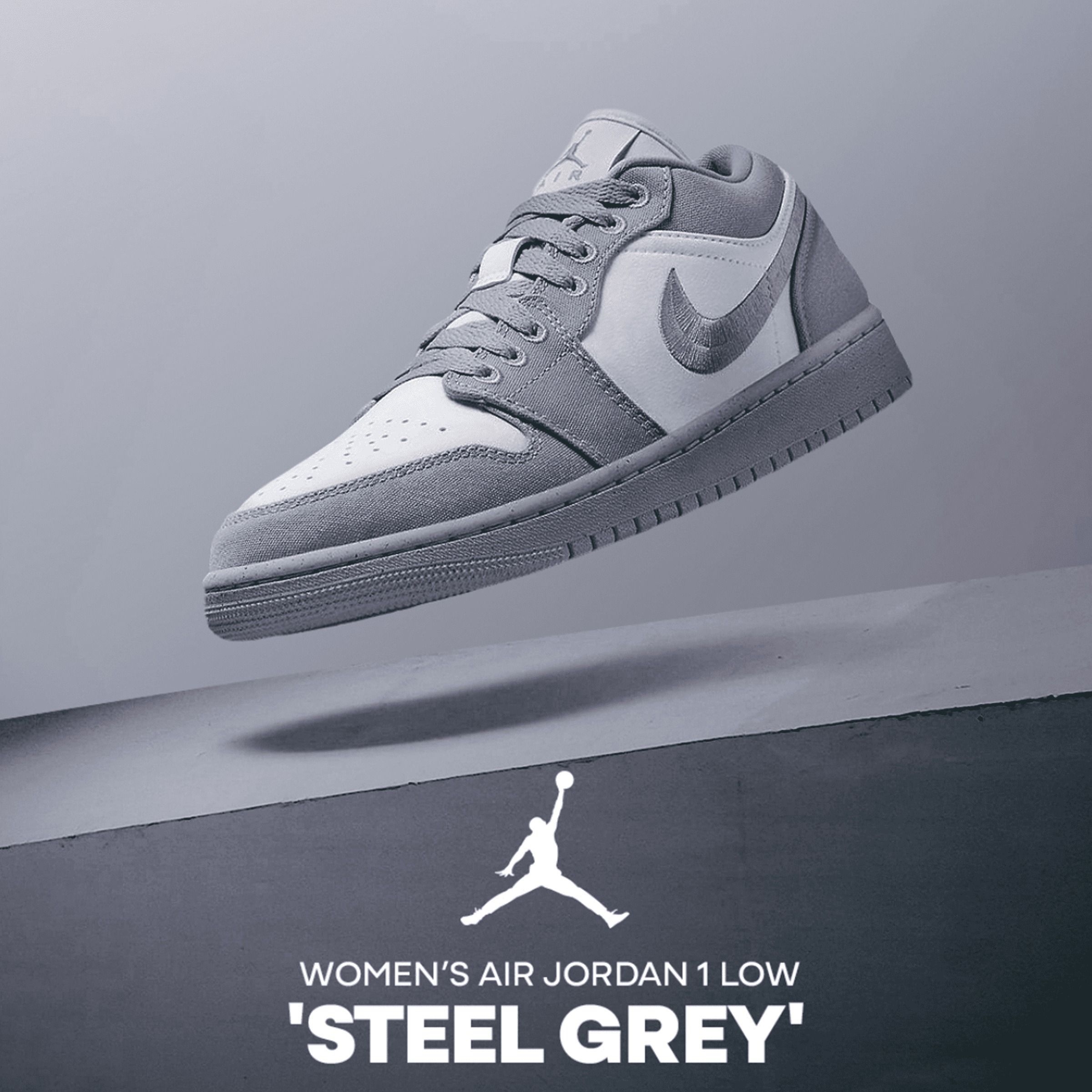 ☆ウィメンズ☆スエード☆ナイキ ジョーダン1 Low SE Steel Grey (Nike ...