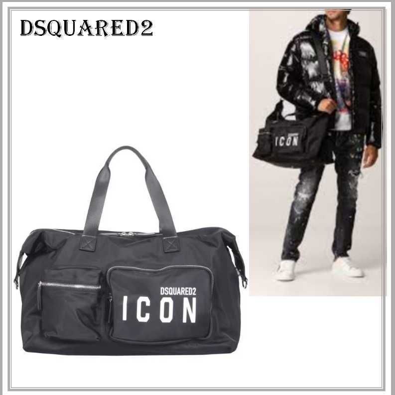 関税込】D SQUARED2 ディースクエアード◇ロゴ ボストンバッグ (D