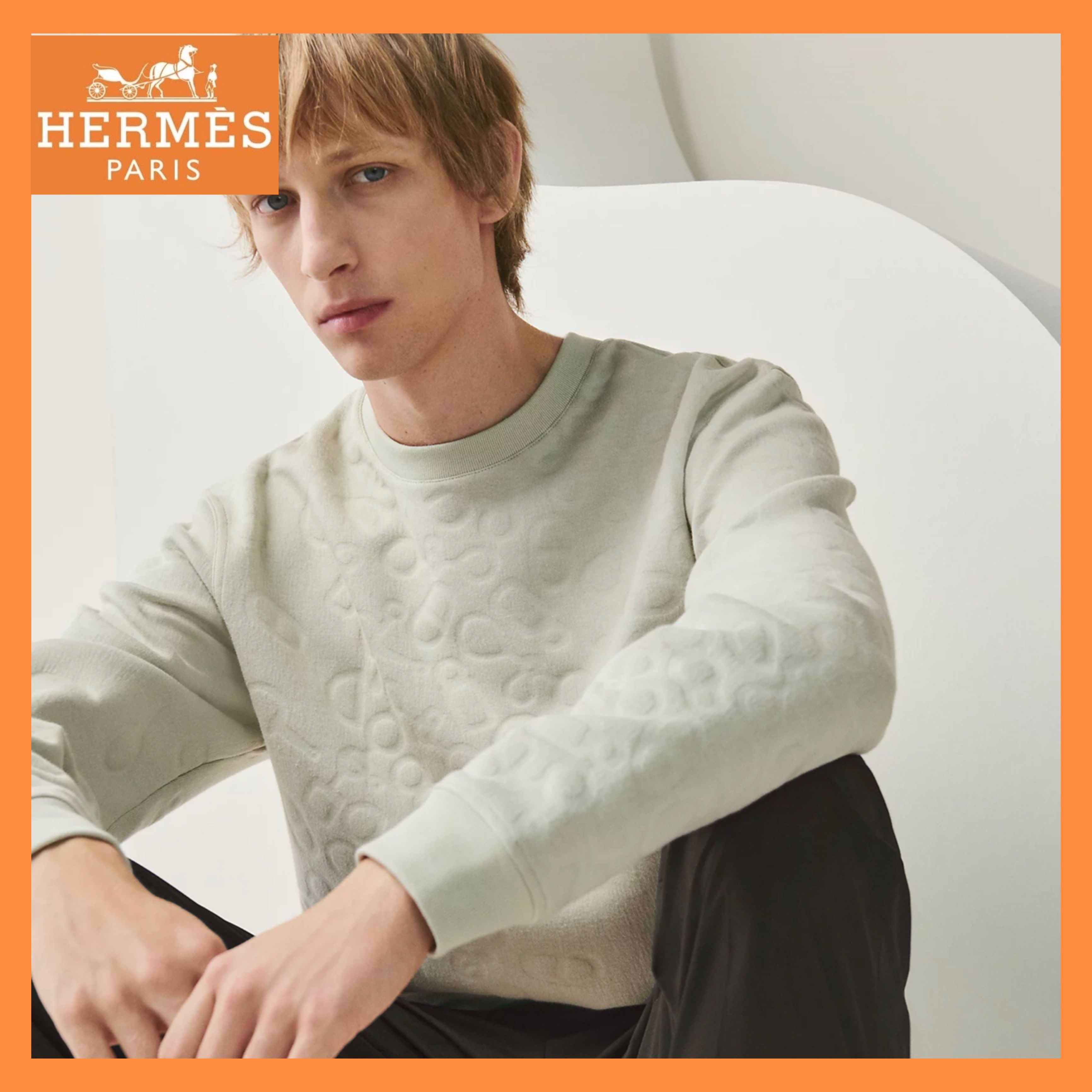 カジュアルお洒落に♪】HERMES エルメス スウェット グリーン (HERMES