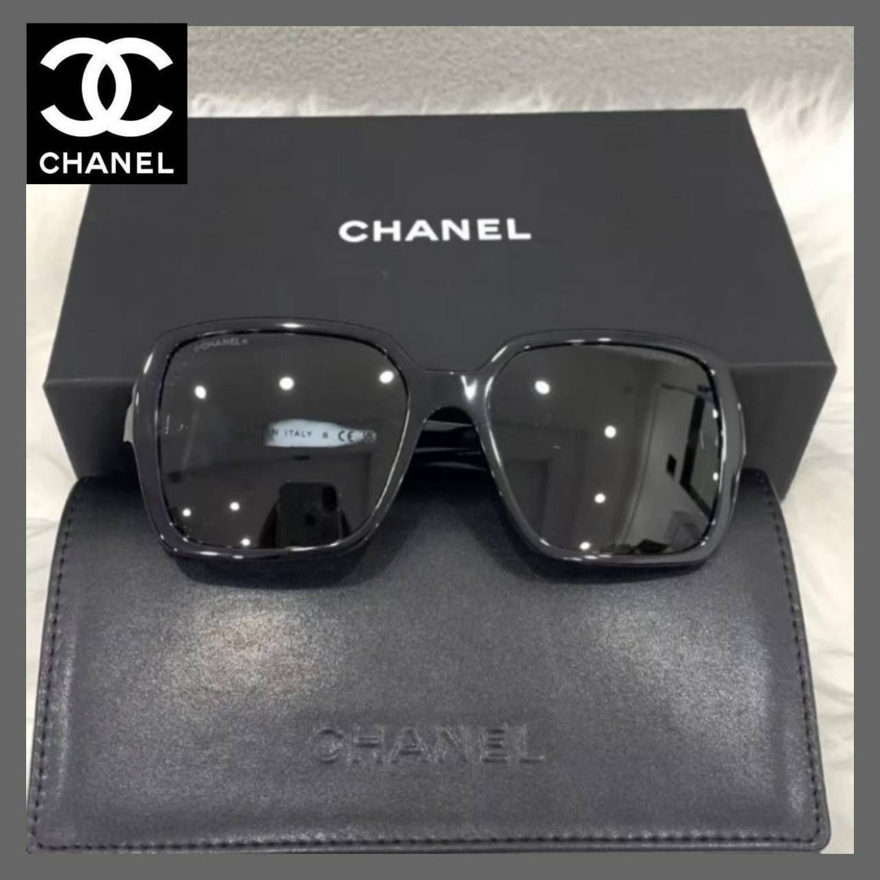 23SS☆】CHANEL シャネル サングラス ロゴ ブラック (CHANEL