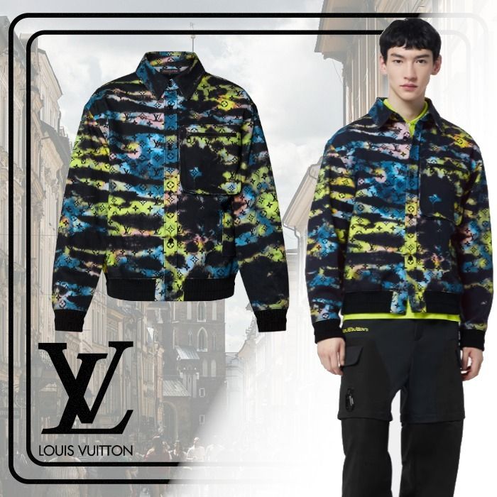 2023AW☆LV☆モノグラムタイダイアップサイクルデニムブルゾン (Louis