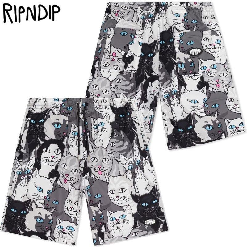 新素材新作 Ripndip リップンディップ 猫 サーフパンツ 水着 未着用