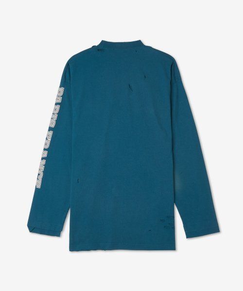 BALENCIAGA バレンシアガ Tシャツ・カットソー 青 2008824O0005 BALENCIAGA】MAISON LOGO LONG SLEEVE T SHIRT (BALENCIAGA/T