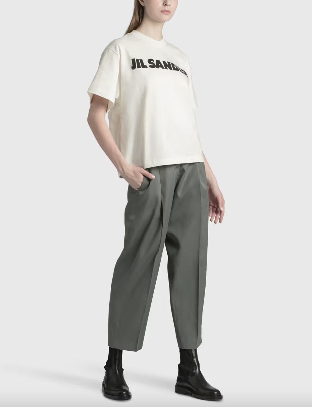 JIL SANDER ワイド バンド クロップド パンツ 送料関税なし (Jil