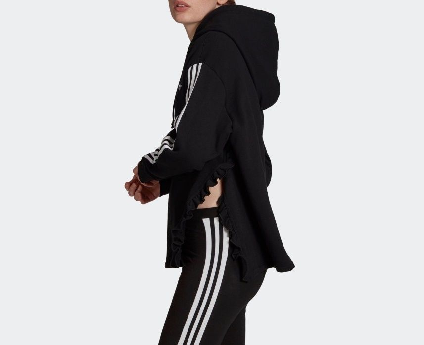 ADIDAS☆片側サイドフリル付きスリット フーディー (adidas