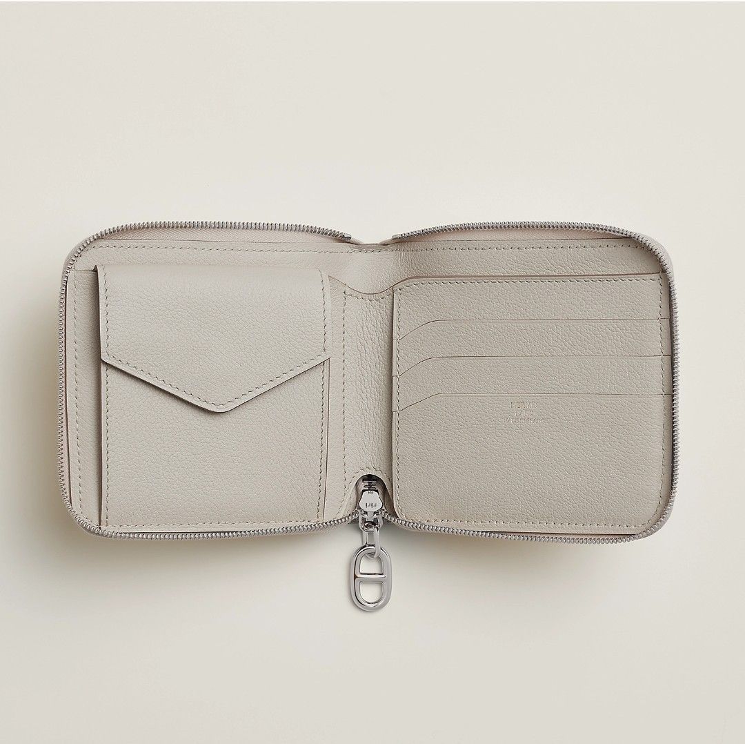 HERMES 上品 コンパクト ウォレット Zipengo II Chaine d'Ancre