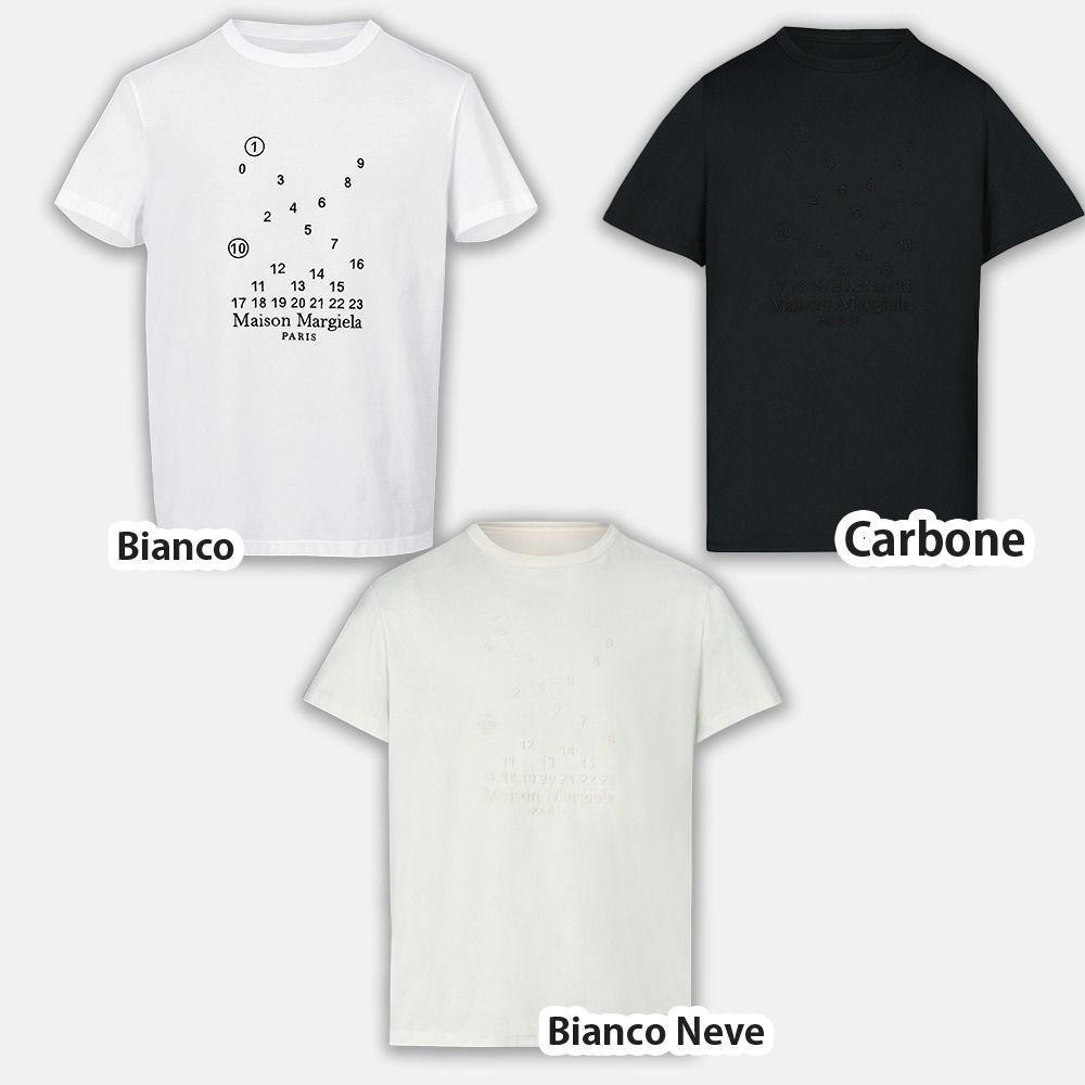 Maison Margiela】数字ロゴ入りマココットンTシャツ 2カラー (Maison