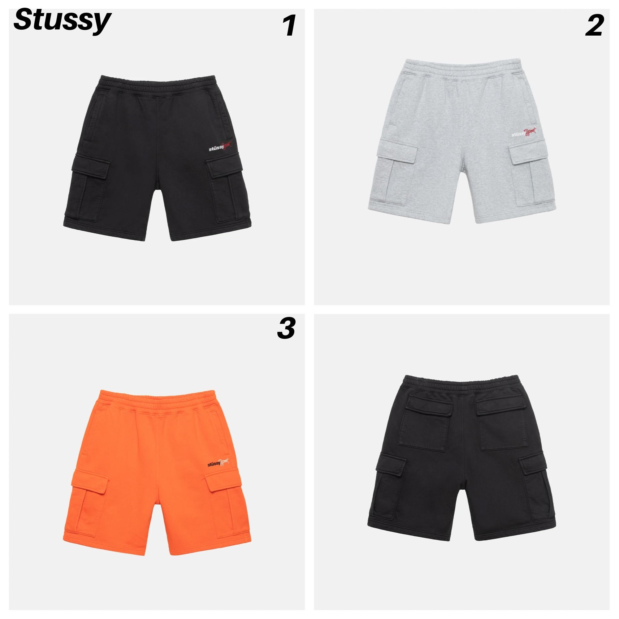STUSSY】☆新作☆SPORT CARGO FLEECE SHORT (STUSSY/ハーフ