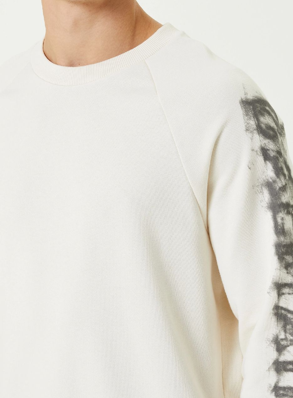 Balmain】ベージュロゴプリントスウェットシャツ (BALMAIN