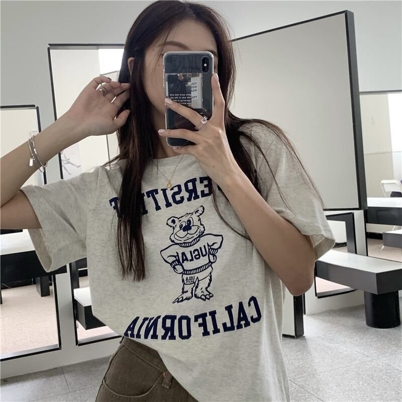 楽天市場】Tシャツ レディース 半袖 トップス プリントT 転写