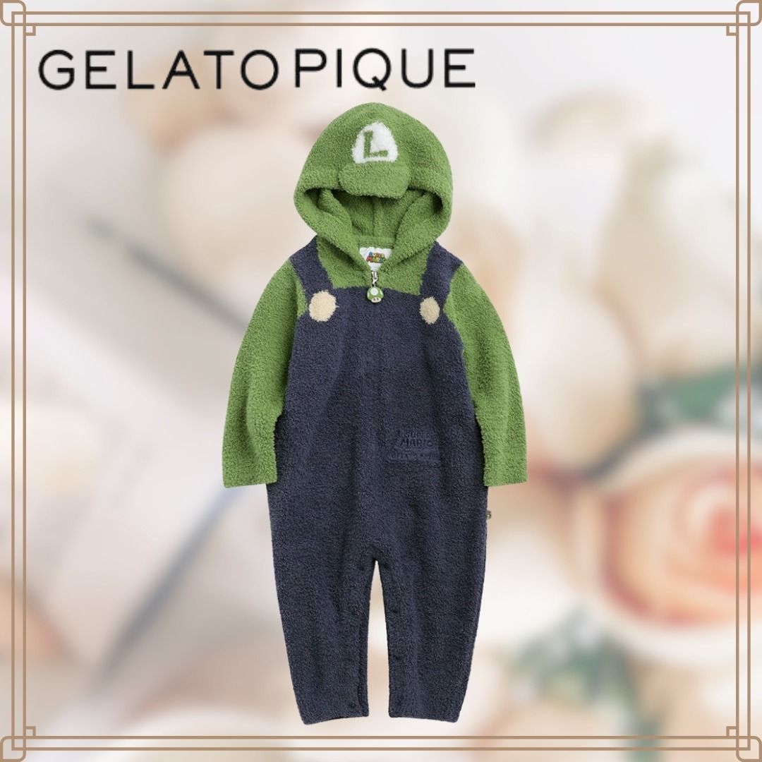 ☆gelato pique☆【スーパーマリオ】ベビー ルイージロンパース