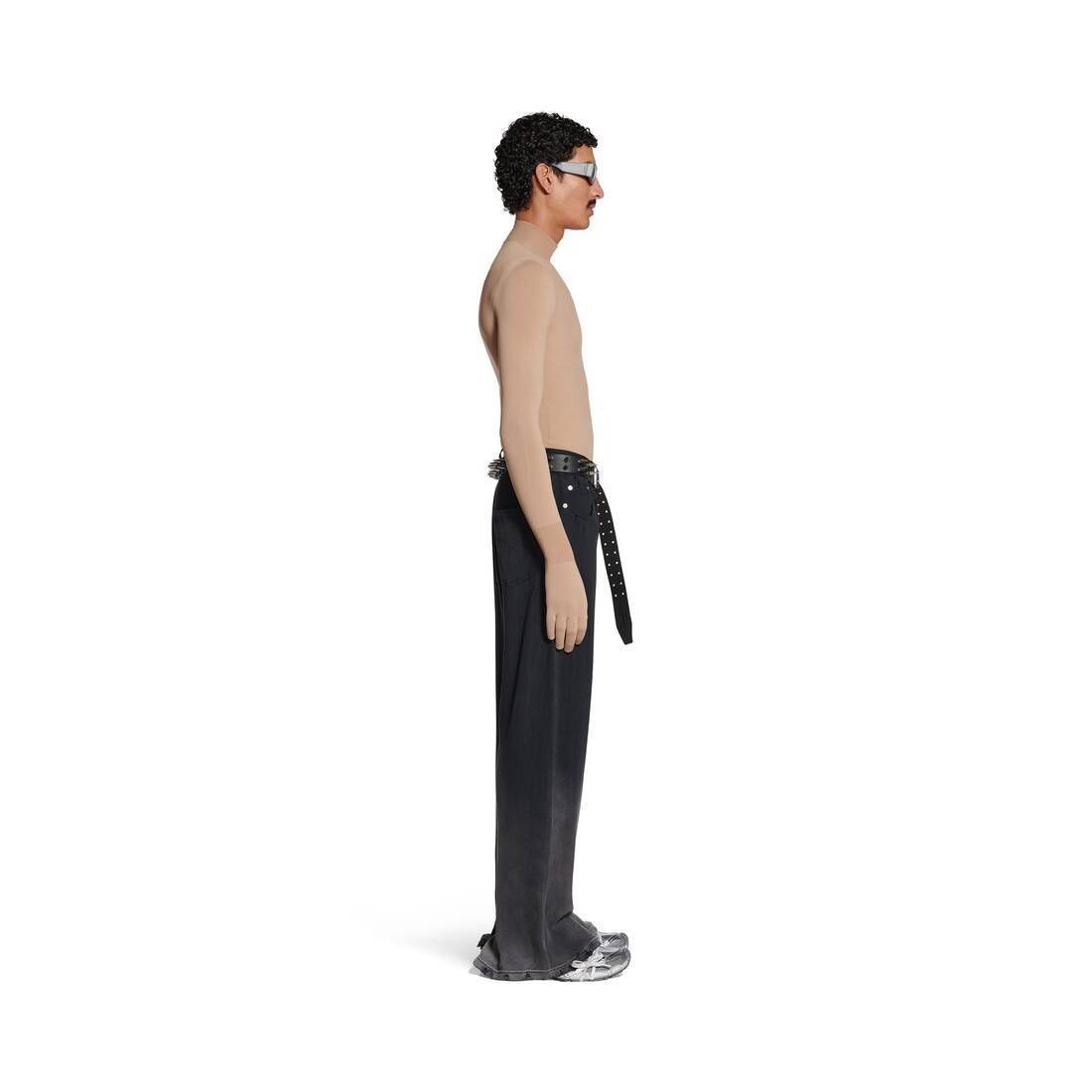 BALENCIAGA】ブラックリブコットンニットパンツ (BALENCIAGA