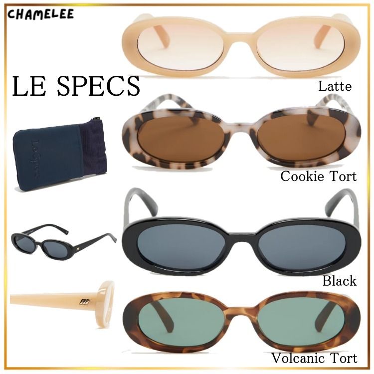 追跡便【Le Specs】Outta Love オーバルサングラス ケース付き (Le