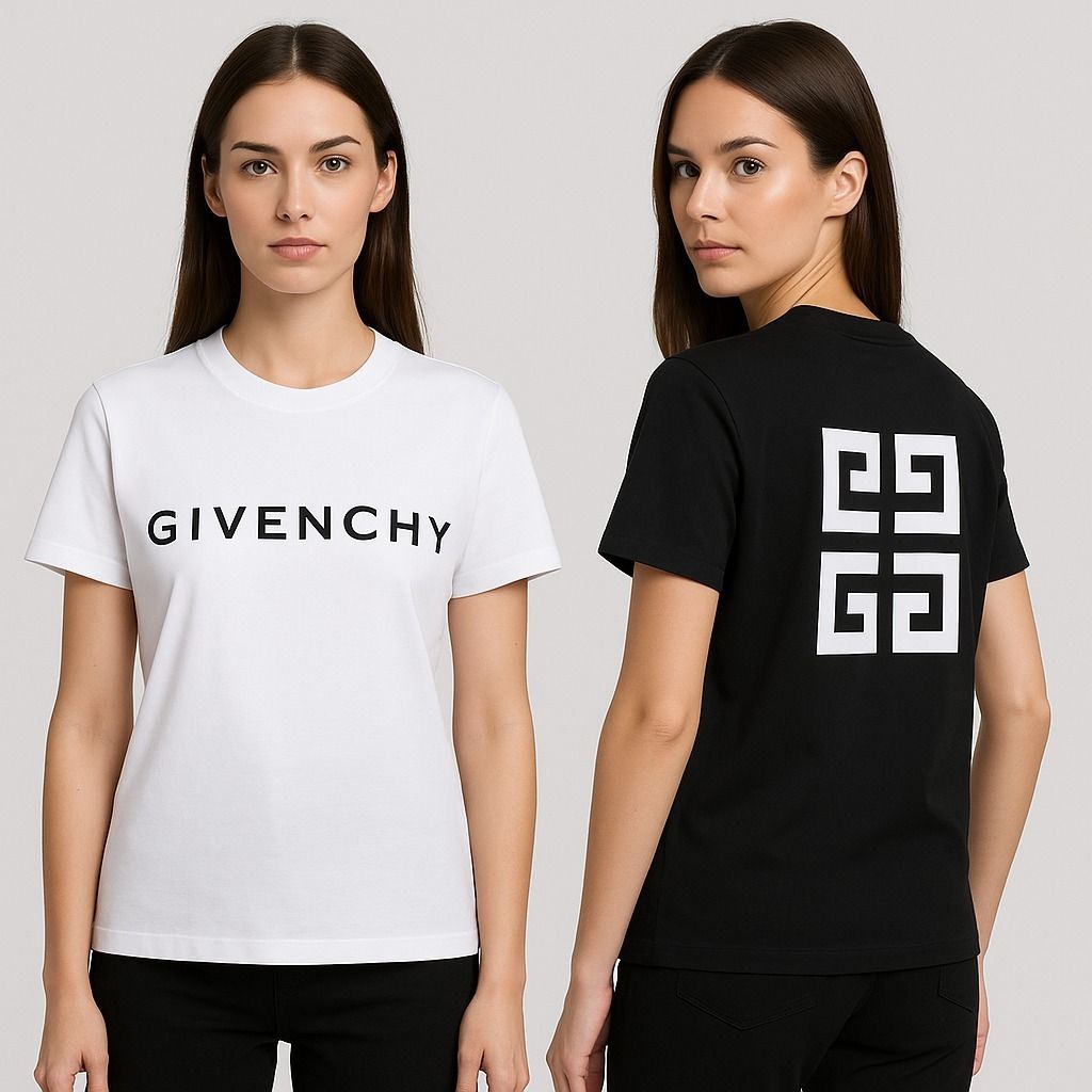 代引き手数料無料 GIVENCHY 大人気 両面ロゴ ロゴT ロゴ入り Tシャツ 大人Ok トップス