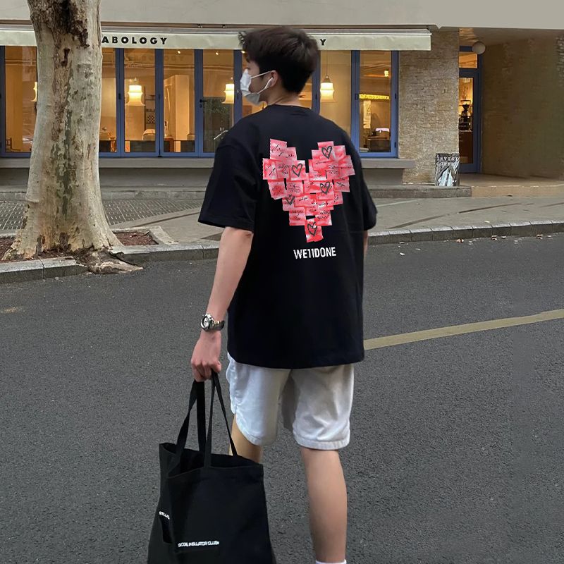 愛で 半袖 Tシャツ ニューファッション ☆男女シンプル 2色 (A FEW