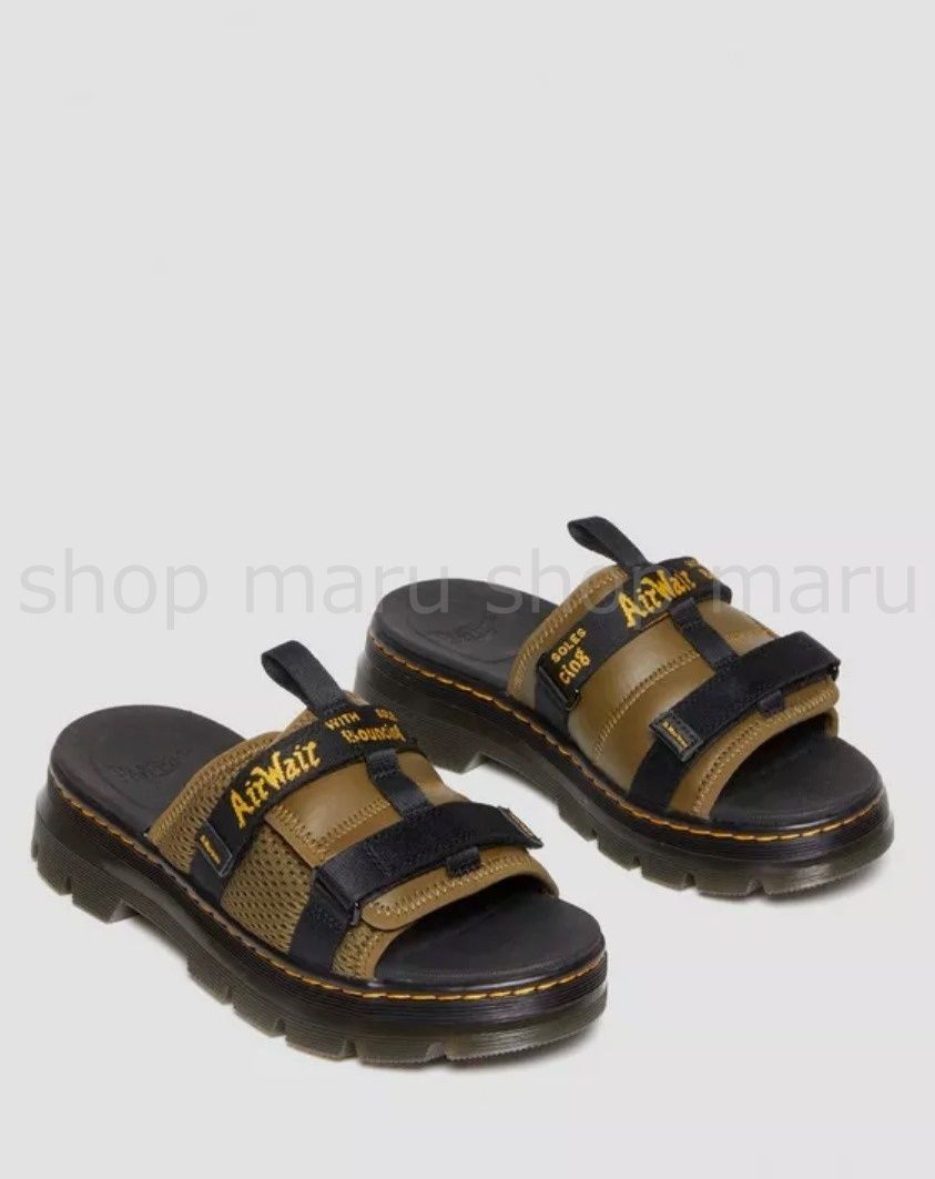 【公式】フジのお歳暮・冬ギフト Dr Martens◇AYCE スライド サンダル◇メッシュ レザー ベルクロ 靴