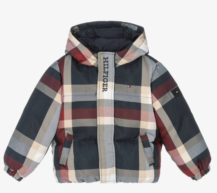 ☆Tommy Hilfiger☆Boys チェック パファー ジャケット 4-7Y (Tommy