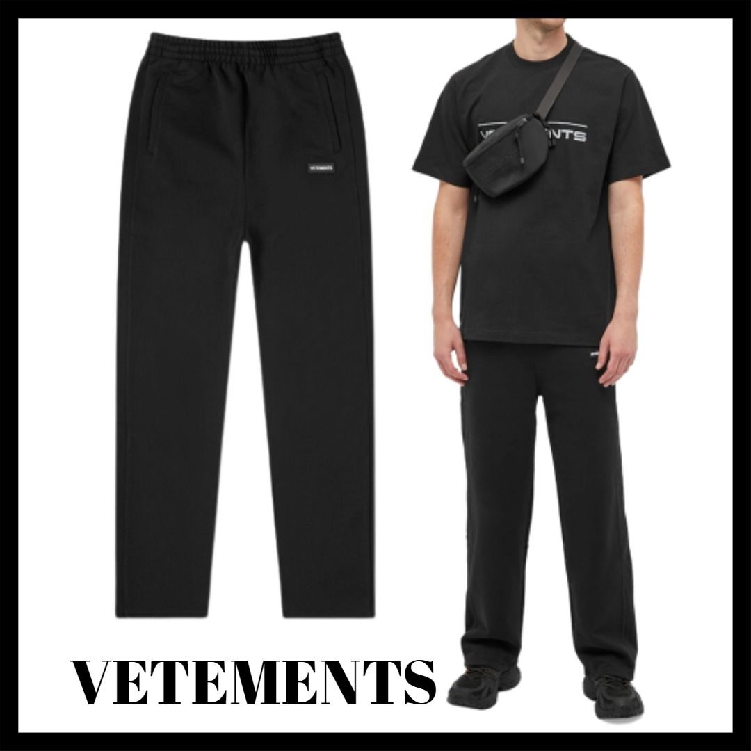 Vetements ヴェトモン ロゴ ストレートレッグ スウェットパンツ