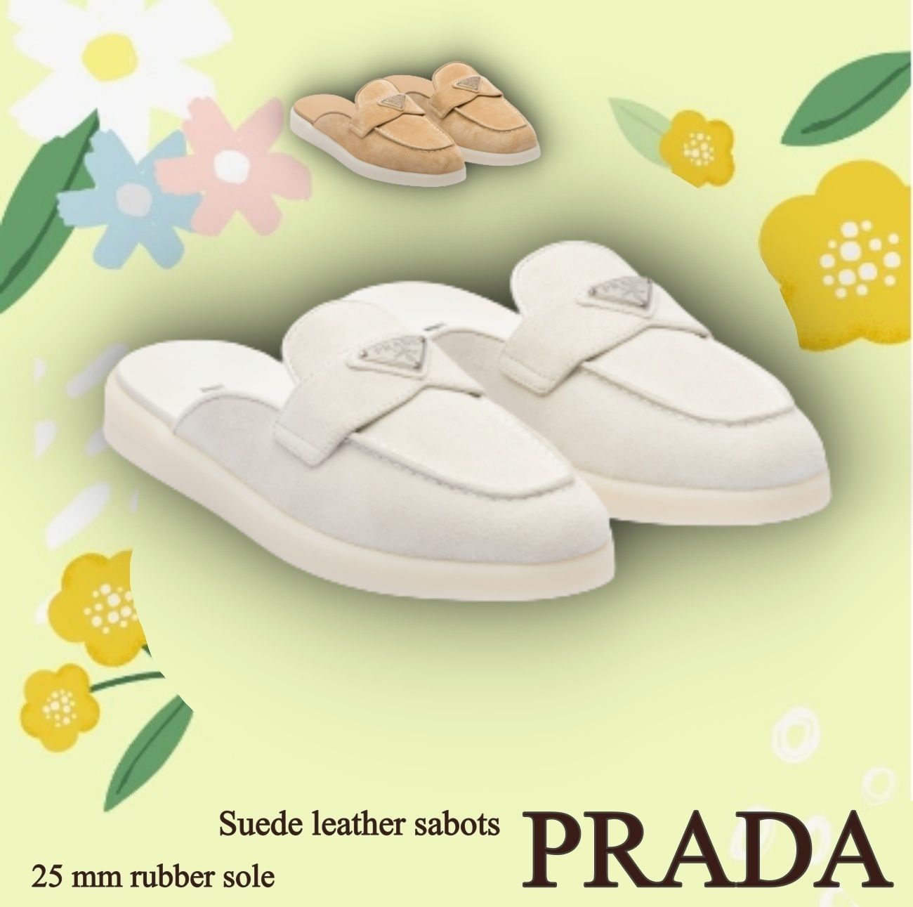 PRADA(プラダ)スエードレザーサボ (PRADA/シューズ・サンダル