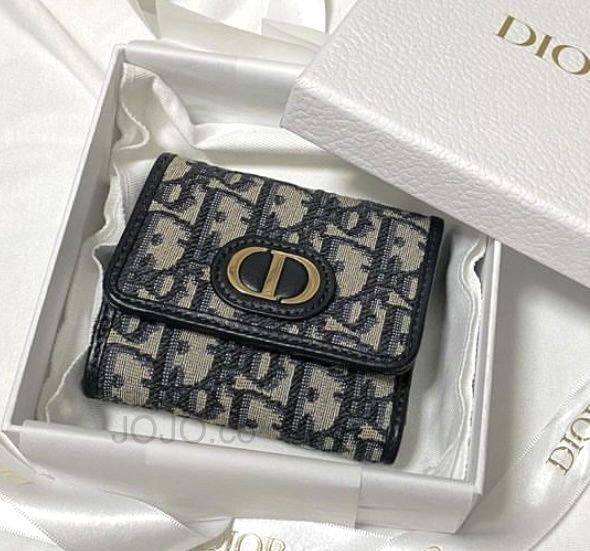 新品 限定 ディオ DIOR グレー財布 折り財布